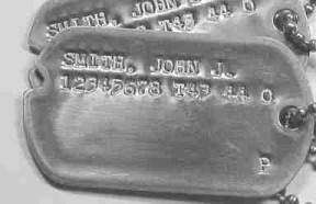 Notched WWII Dog Tag