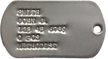 what do the numbers on navy dog tags mean