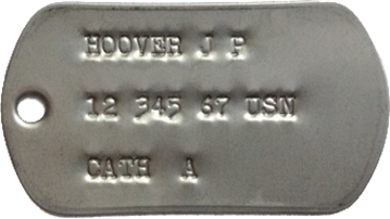 what do the numbers on navy dog tags mean