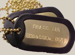 Brass dog tags
